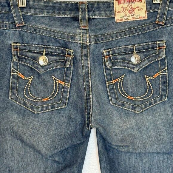 True Religion Vintage Joey Jeans Size 29 Bootcut Thick Stitch Made in USA - Picture 9 of 16